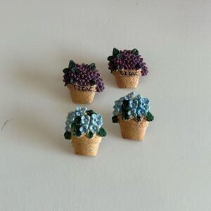 Floral Pot Earrings